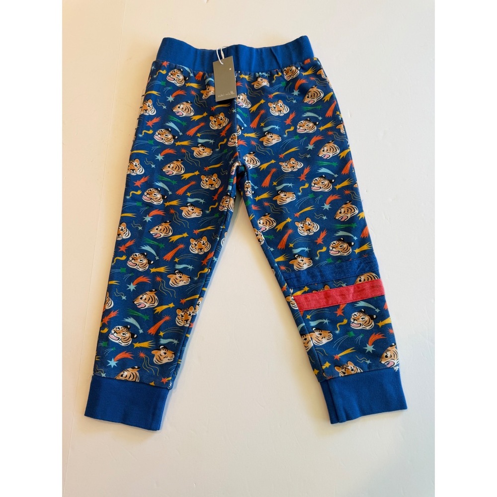 Miki Miette WildThing Tiger Print Joggers Blue Kids 2T New